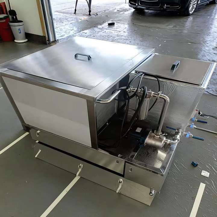 3600W单过滤循环360L容量工业超声波清洗机清洁发动机单循环高效率