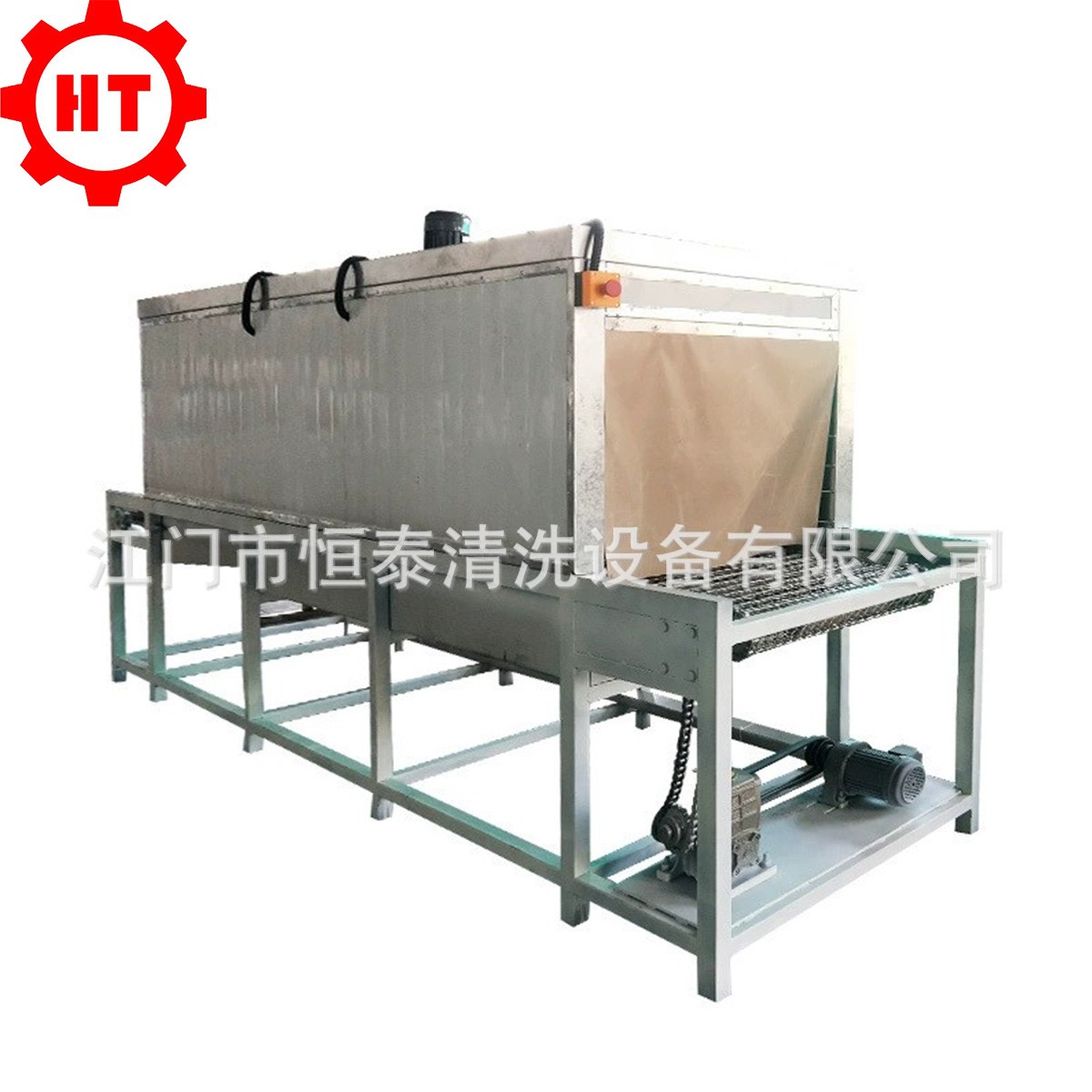 江门恒泰烘干机厂家制造工业用铁氟龙热风带式烘干线