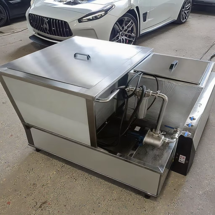 3600W单过滤循环360L容量工业超声波清洗机清洁发动机单循环高效率