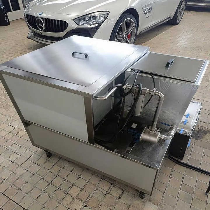 3600W单过滤循环360L容量工业超声波清洗机清洁发动机单循环高效率