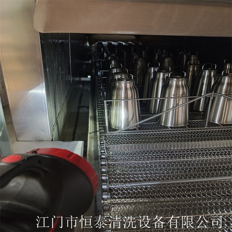 恒泰旋转式灯罩洗油清洗设备 通过式超声波喷淋清洗烘干线厂家