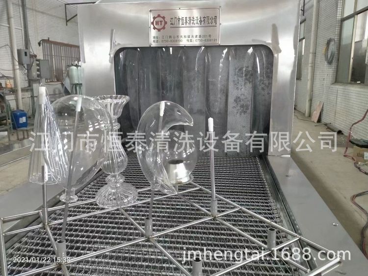 恒泰供应江苏玻璃制品清洗机 超声波喷淋清洗烘干设备