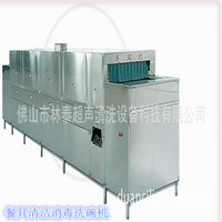 面包烤盘自动化清洗机械高压喷淋除面包屑清洗烘干线