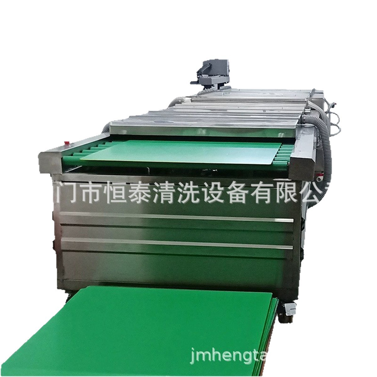 恒泰塑料板pvc除油清洗机 广州万通板毛刷胶辊喷淋清洗烘干机