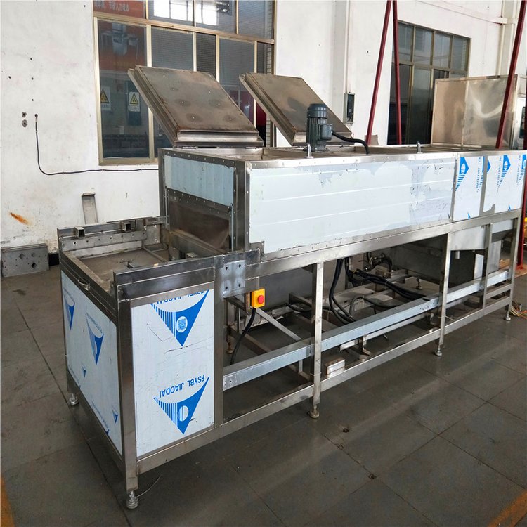 五金拉伸模具除油清洗设备 通过式超声波去油清洗风干机