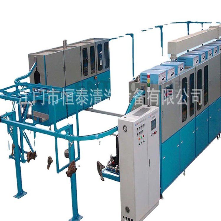 湖北悬挂式钢煲除油清洗机 除蜡自动清洗烘干线 恒泰厂家
